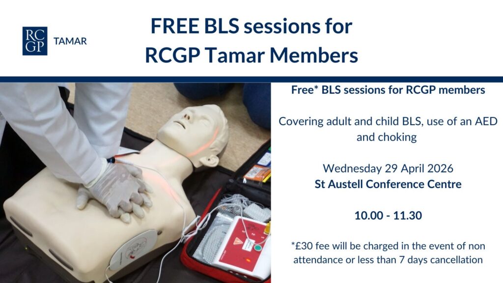 RCGP Tamar Faculty BLS training - St Austell